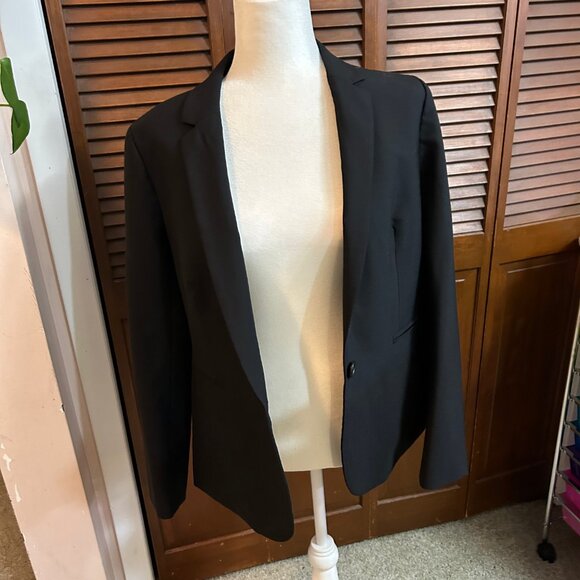 J. Crew Parke Blazer in Italian Bi-Stretch Wool Black, Sz 8 - Picture 4 of 11
